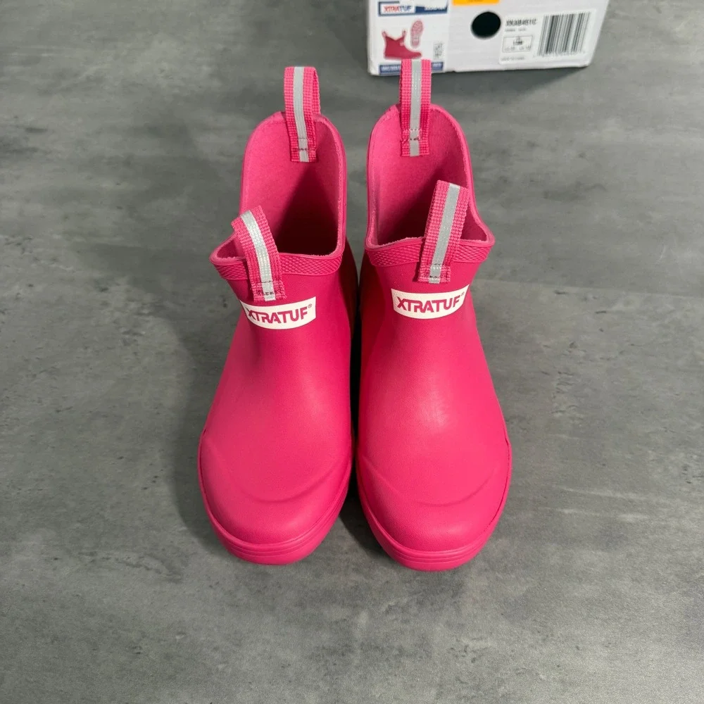 XTRATUF Ankle Deck Boot Kids 13M Neon Pink Waterproof Rubber XKAB451C Rain Boots